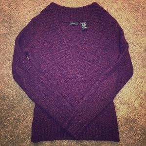Burgundy MODA International stretchy sweater